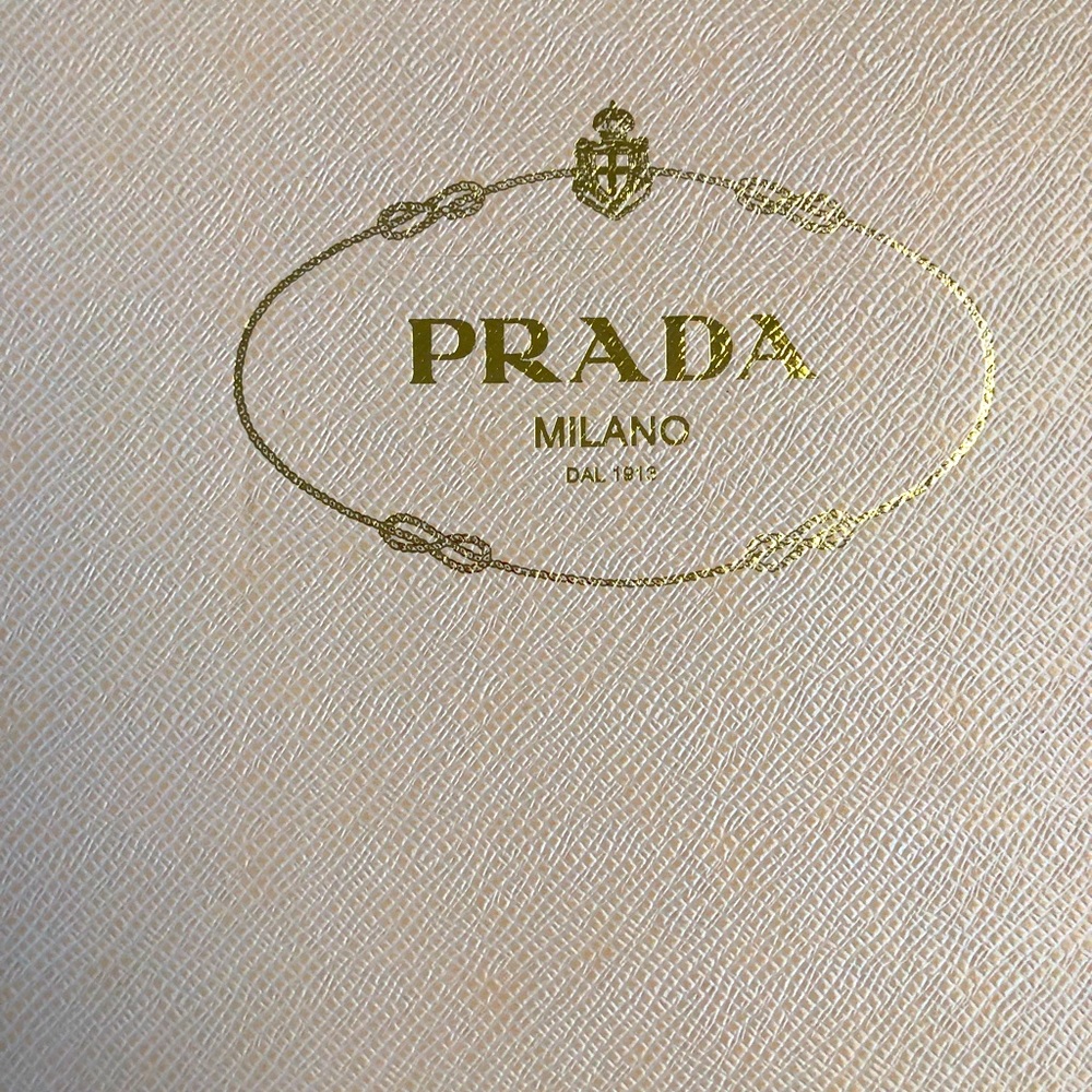 Red Prada wedge sandals. Never worn